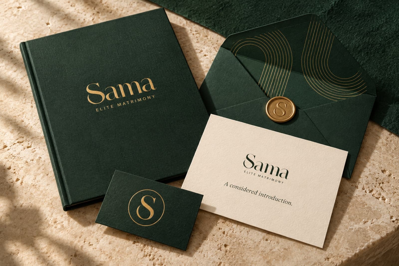 Sama stationery set with box, envelope and cards