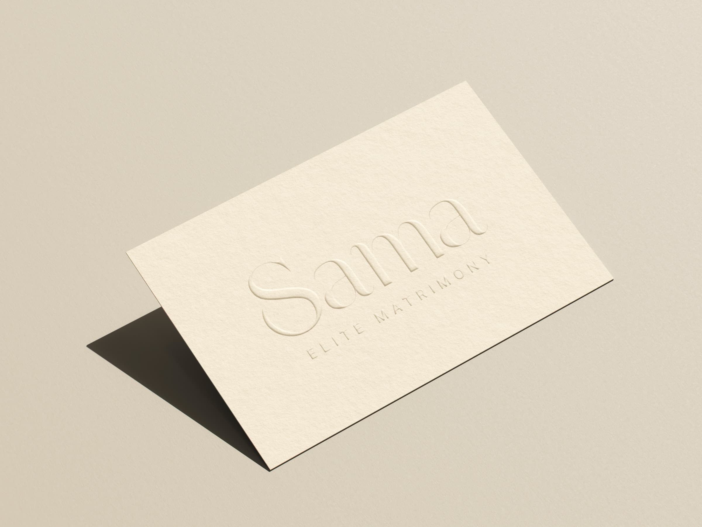 Sama embossed business card